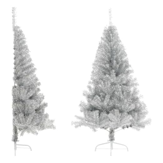 5ft Half-round Silver Christmas Tree