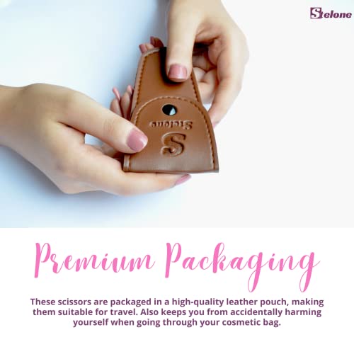 Stelone Professional Cuticle Scissors Stainless Steel Curved Blade Little Manicure Scissors - Eyebrow Scissors For Women, Cosmetic & Brow Scissors For Facial Hair & Eyelash Trimming (Cuticle) #TOP7