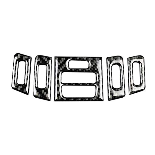 VORCOOL Auto Styling Klimaanlage Outlet Panel Dekorative Aufkleber Carbon Dekorative Aufkleber Mit Gefaltetem Knopf für BMW 3 Serie E90 E92 E93 (Schwarz)
