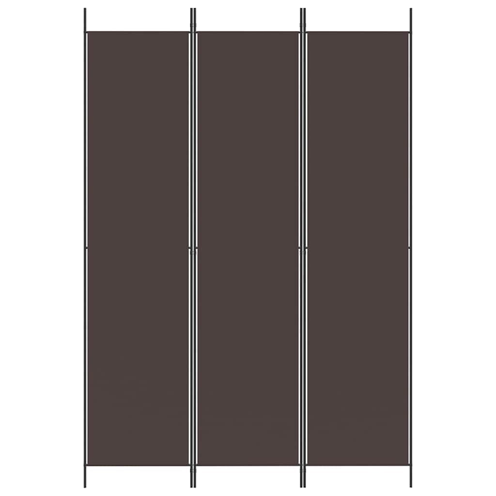 3-TLG. Paravent Braun Stoff 150x220 cm freistehend faltbar klappbar Raumteiler Sichtschutz Trennwand für Wohnzimmer Schlafzimmer Büro mit blickdichter Abtrennung und Privatsphäre