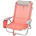 AKTIVE - Silla Pleg Alu 4 Pos 67 x 67 x 76 cm C/Cojin+Bolsillo+Asa-Textil, Color Flamingo X1