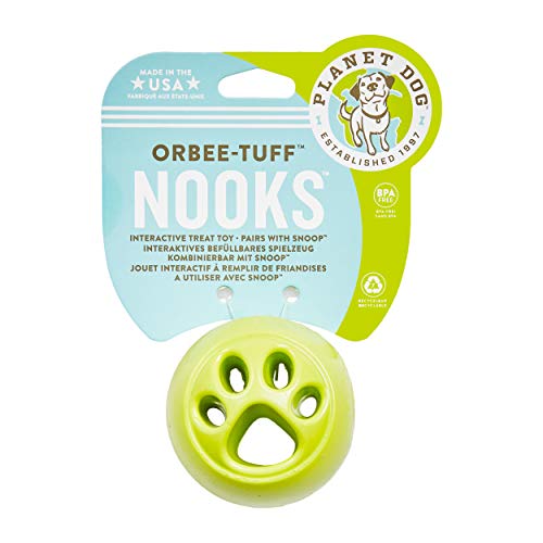 Planet-Dog-Orbee-Tuff-Nooks-Green-Paw-Print-Treat-Dispensing-Dog-Toy Planet Dog Orbee Tuff Nooks Green Paw Print Treat Dispensing Dog Toy