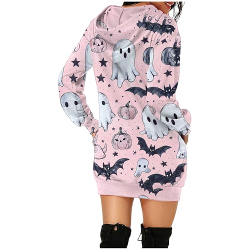 Vestido feminino manga longa manga longa verão outono color block mini curto férias Halloween com ca