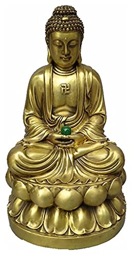 HANDIYA Skulptur Handwerkliche Shakyamuni Bronze Statue Buddha Statue...