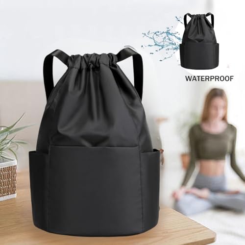 Image of MOCA Drawstring Gym Sports Backpack Lightweight Multipurpose Daypack Travel School College Daily Storage Carry Suitable Men Women Kids Adults Fitness Accessory