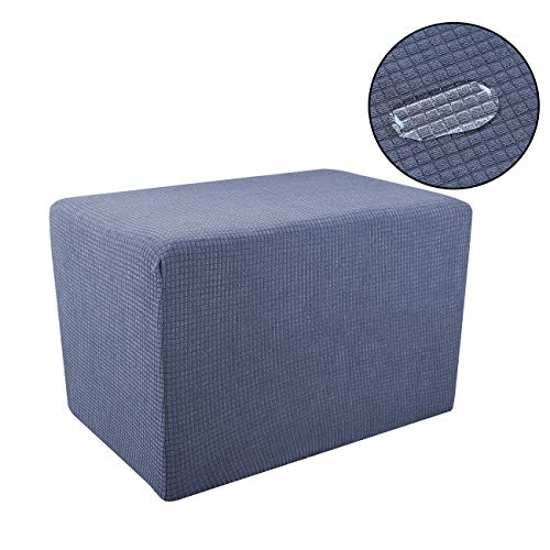 PICTURESQUE Funda de Reposapiés Sofá Repelente al Agua Cubierta de Reposapiés Elástica Protector de Sofá a Prueba de Salpicaduras Gris S