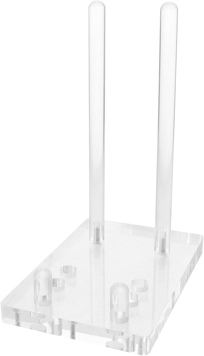 Acrylic Art Stand Plate Holder, Upright Display for 6-14 Inch Platters or Frame, Crystal Clear Desk Stand for Kitchen, Festivals, and Ceremonial Displays