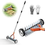 Gardena Vertikutierer, Rasenlüfter mit Rädern,Teleskopgriff maximale Länge...