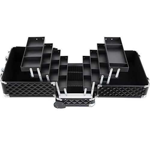 tectake Kosmetikkoffer Trolley Schminkkoffer Beauty Case Hartschale Schmuckkoffer Friseurkoffer - Diverse Farben… – Bild 8