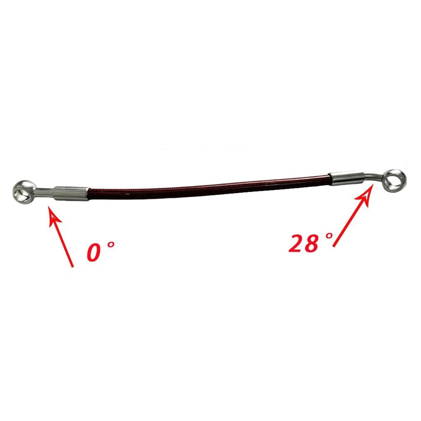 Tubo flessibile dell'olio Tubo Flessibile Per Olio Freno Frizione Moto Universale 10 Cm-500 Cm 0°-28° Idraulico Rinforzato In Acciaio Inossidabile Intrecciato(460CM)