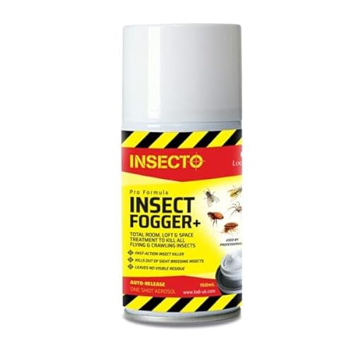 Bed Bug Killer Fogger professional strength HSE approved One Shot Insect Fogger Automatic Release Fogger for Effective Control of All Flying and Crawling Insects 150ml
