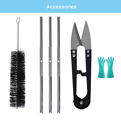 Podoy 16 Inch Leaf Bowl Bud Trimmer Machine for Weed and Plant Garden Hydroponic Trimmer Machine Hand-held Spin Cut Leaf Bud Trimmer with 3pcs Trimmer Blade Replacement and Cleaning Brush - Thumbnail 4