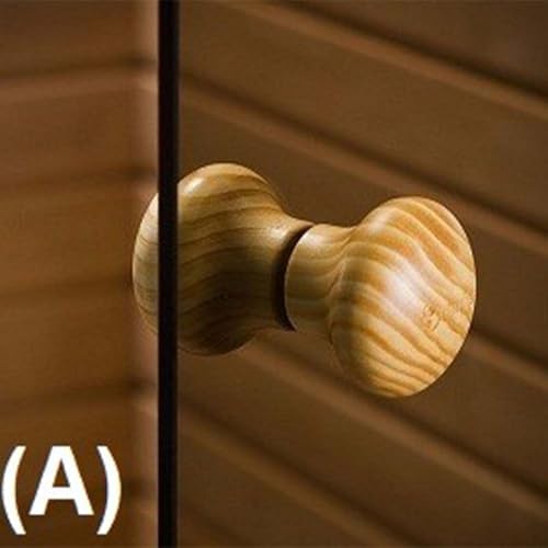 Porte de sauna en verre sécurit 8mm et cadre pin Desineo transparent 80x190