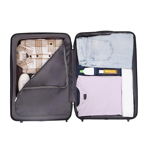 Image of Yayavar Tokyo Textured ABS Hard-Sided Suitcase Bag - 120L| Dual Color Trolley with 4 Spinner Wheels, Number Lock, Water Resistant | Luggage Bag for Travel (Red & Black, 71cm, Large)
