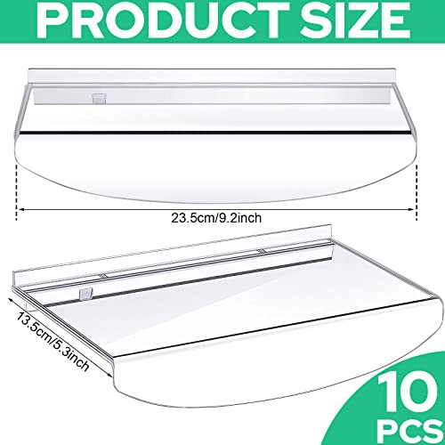 Maitys 10 Pack Clear Plastic Slatwall Shelves Hanging Slatwall Accessories 5.3 X 9.2 Inch Slat Wall Shelf Shelves Retail Display Shelves For Wall, Living Room Bedroom Office Gaming Room Retail Display #TOP2