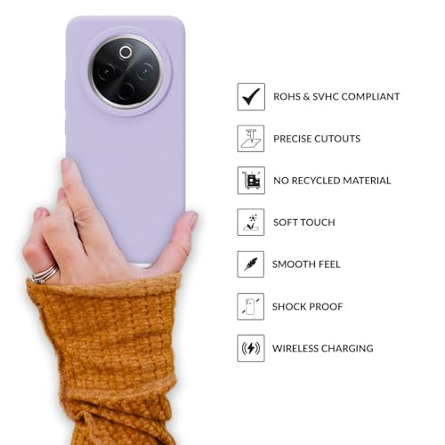 Image of SPRIG Compatible with Vivo T4 Premium SilkTone Back Cover Drop Tested Shock Proof Mobile Case for Men, Women, Boys and Girls with Camera Protection (Light Purple)