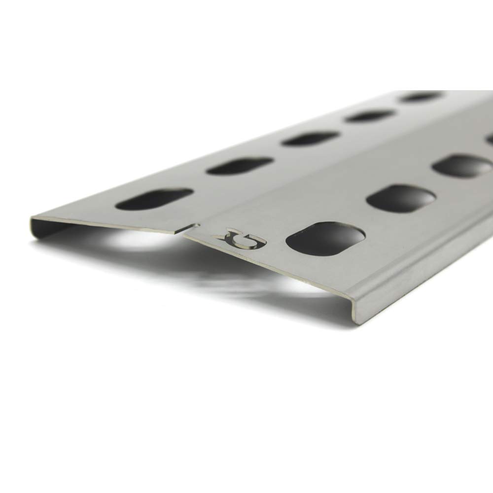 3x Edelstahl Flammenblech 43,5 x 15 cm, extra stark 1,5mm, Flammenverteiler | Brennerabdeckung für Gasgrill, Grillclub, Deutscher Fachhändler