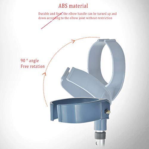 Bastones Muletas de antebrazo de Aluminio Ajustables para niños y Adultos de Baja Estatura, Mangos ergonómicos, Reduce la Fatiga del Brazo y el Dolor de Artritis, Caminar o Caminar Viga de Equilibrio