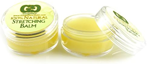Twin Pack - Ear Stretching Balm | All Natural Natural Moisturizing Salve w/Jojoba | Stretched or Damaged Skin Care | Piercing Aftercare | Two 10 ml Jars