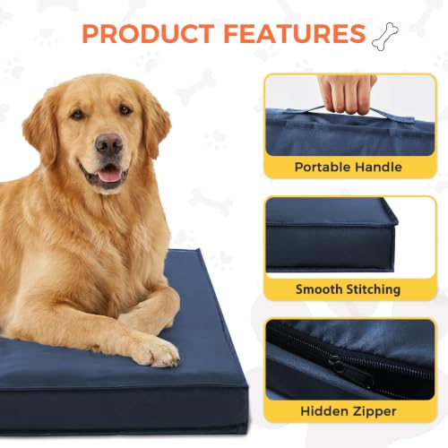 Image of Outdoor Dog Bed Extra Large Sized Dog, Waterproof, 44x32x3.5 Inch