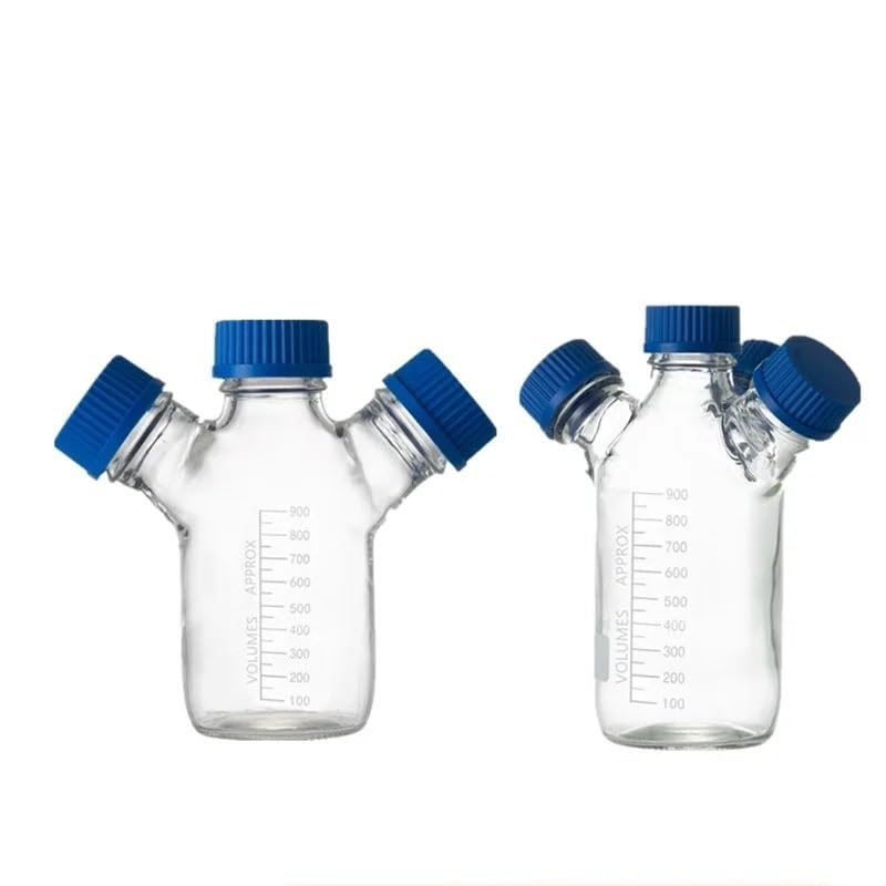 Mobile Phase Vials—Mobile Phase Reagent vials with Blue caps at Ports 2, 3, and 4(1000ml 4 Mouths)
