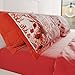 PETTI Artigiani Italiani - Coppia Federe Cuscini Letto, Federe Copricuscini in Stampa Digitale Disegno Corallo_Rosso, 100% Microfibra Anallergica, 100% Made in Italy