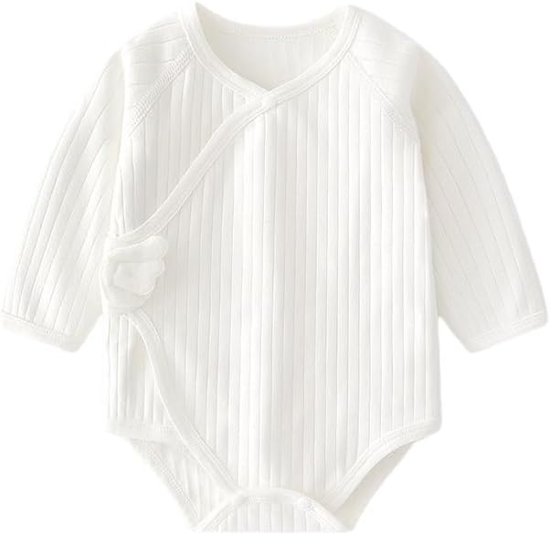 Newborn Cotton Baby Girls Boys Solid Bodysuit Long Sleeve Romper 3-pack One-Piece Baby Clothes - Image 3