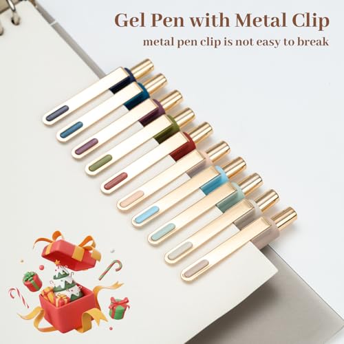 Aisibeiger 0.5mm Gel Pens Black Ink, Mixed 10-count