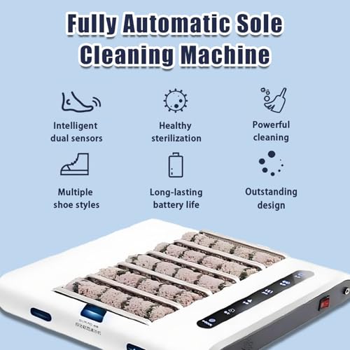 WTRYRN Máquina automática Recargable para Limpiar Suelas de Zapatos, Limpieza sin Agua, succión de 1000 Pa, fricción de frecuencia 20 Veces/Segundo, para Uso en oficinas y hoteles. - imagen 2