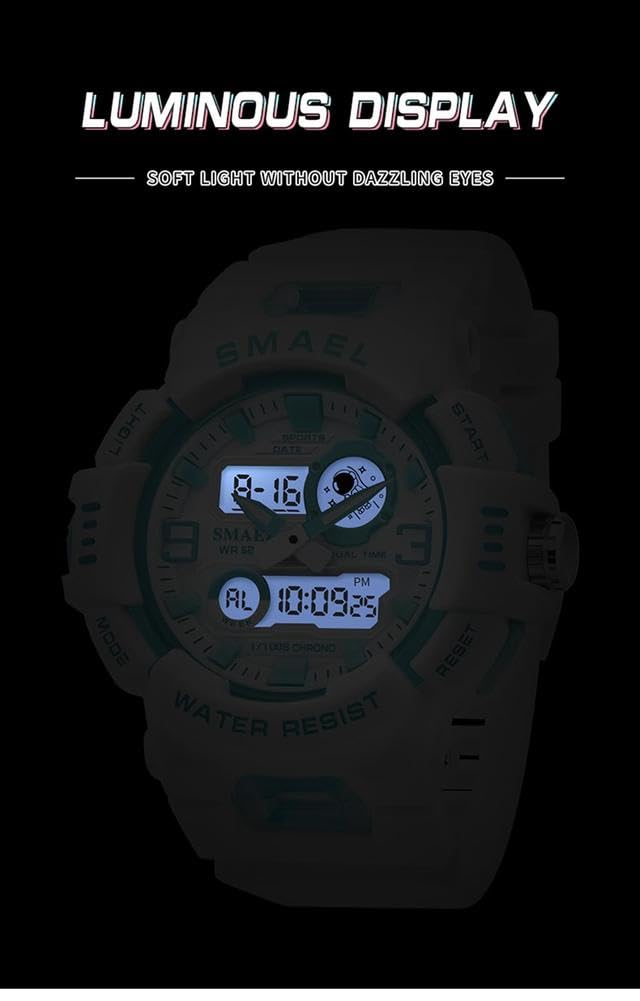 Reloj Deportivos para Niños Niño Niña Resistente Al Agua Digital Analógico Militares Impermeabl Deportivos Especiales Al Aire Libre LED Despertador Multifuncionales