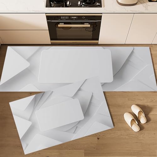 Alfombrillas antifatiga para cocina con base antideslizante y diseño moderno de 2 piezas 2