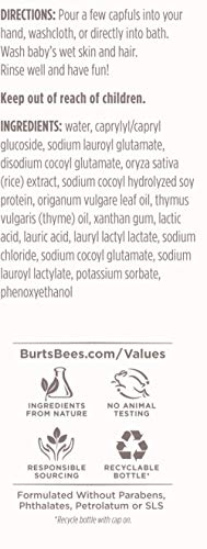 Image of Burt's Bees Baby Shampoo & Wash, Fragrance Free & Tear Free Baby Soap - 12 Ounce Bottle (Pack of 2)