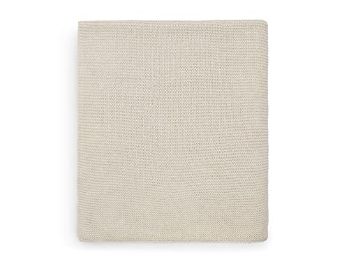 Jollein Couverture de Berceau en Tricot Basique, 100 cm Longueur x 75 cm Largeur, Nougat Beige