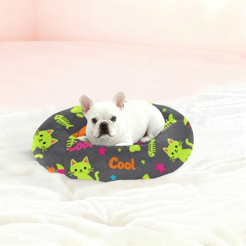 Lit pour chien et chat chaud couchage confortable chaton gris taille S