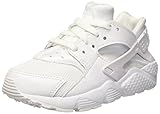 Nike Huarache Run Running Boys Shoes Size 12 White/Pure Platinum