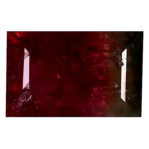 Tourmaline pastèque 7x5 mm octogone, gemme en vrac Mozambique 1.07 ct non chauffée