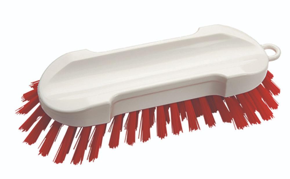 Diversey Cepillo Rascador De Mano Cerda Dura - 205 X 65 X 55 Mm - Rojo