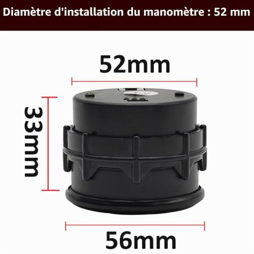 ETOPARS Universelle Voiture Jauge de Tension 2 Pouces 52mm Voltmètre Jauge Numérique Tension Manometre Bleu Lumière Indicateur Voltmètre Testeur Instruments Volt – vue 5