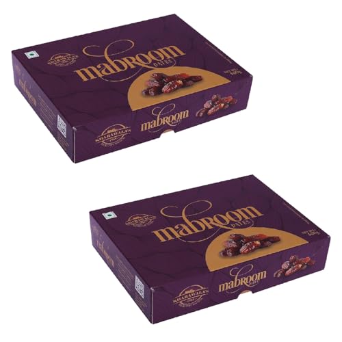 Image of KHARAWALA'S Mabroom Dates - Pack of 2 (500gm Each) | Fresh & Authentic Dates | Preservatives Free Khajoor | Naturally Sweet & Juicy | Rich Energy Snack