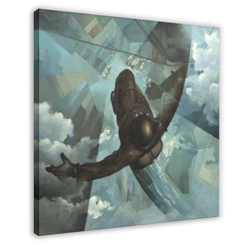 Toile Before The Parachute Opens de Tullio Crali, l'émotion du vol en tableau