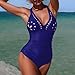 Women's One Piece Swimsuit Solid Color Backless Bathing Suit Sexy High Cut Swimsuits 2026 Summer Fashion