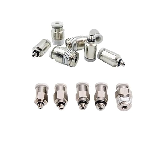 ICXLPMC - 5pcs Air Tube Miniature Connector Hose Fitting Quick Coupling PC3-M5/4-M3/M6/M7/01 Pneumatic Cylindrical Fittings ICXLPMC(4-M6)