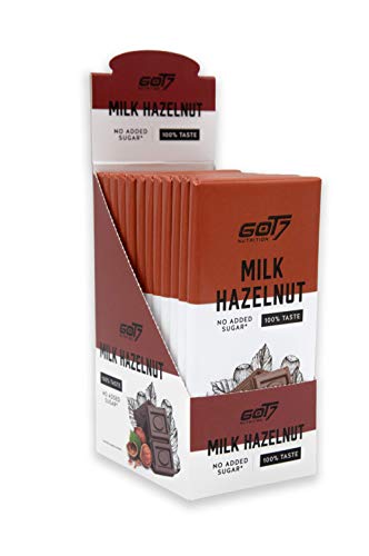 GOT7 CHOCOLATE BAR - Chocolate proteico delicadamente fundido en formato de barra en deliciosas variedades - 12x 75 g (Hazelnut-Avellana) Cover