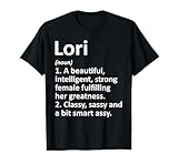 Lori Definition Personalized Name Funny T-Shirt, Men, Black, Small