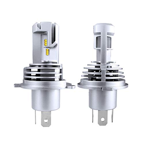 Eseastar H4/9003 Ampoules LED pour phare de phare haut et de bas faisceau tout-en-un 55 W ZES Chipset extrêmement lumineux 8000 LM Xenon Blanc 6500K-2 ans Cover