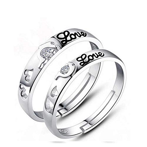 Bagues de mariage pour femmes et hommes en cristal de haute qualité réglable 7