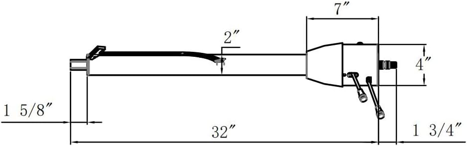 Chrome 32'' Tilt MT Manual Style Steering Column, Universal for GM Cars, Stainless Steel