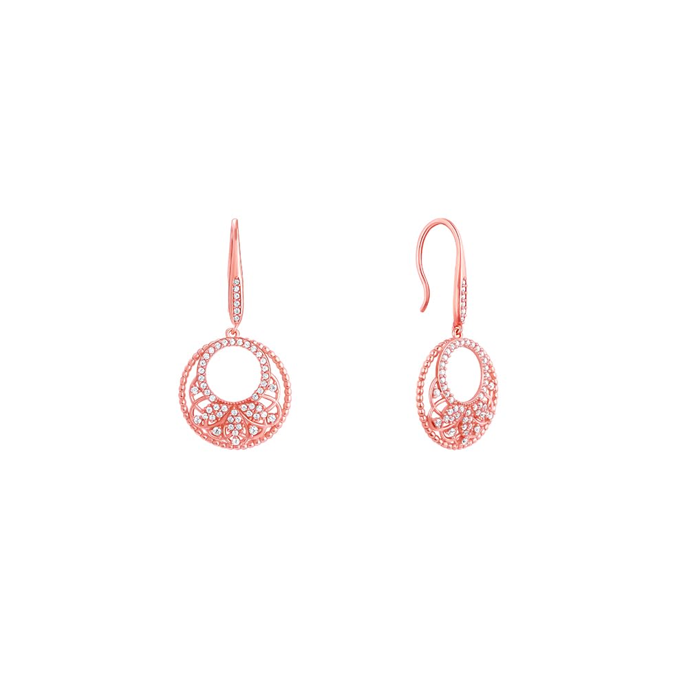 925 Silver Rose Gold Crescent Affair Earrings | Gifts for Girlfriend, Gifts for Women and Girls | With Certificate of Authenticity and 925 Stamp | 6 Month Warranty-image-8
