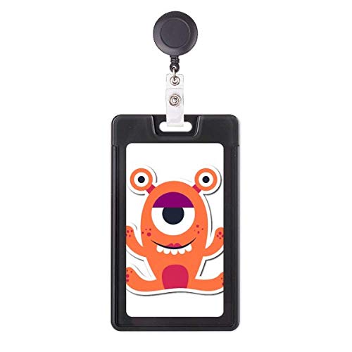 Badge rétractable monstre orange Universe And Alien pour carte