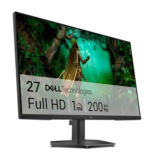 Dell 27 Gaming Monitor - SE2725HG, Full HD (1920x1080), 200Hz, Fast IPS, 1ms, AMD FreeSync Premium, 99% sRGB, VESA (100x100mm), DisplayPort, 2 HDMI, 3 Jahre Garantie, Schwarz